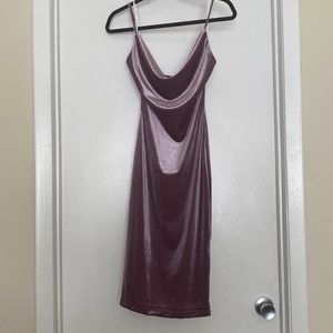 Mauve velvet dress